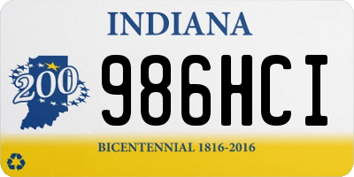 IN license plate 986HCI