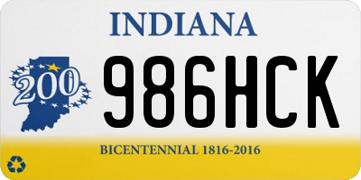 IN license plate 986HCK