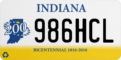 IN license plate 986HCL