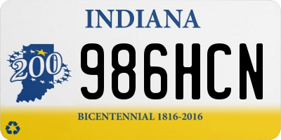 IN license plate 986HCN