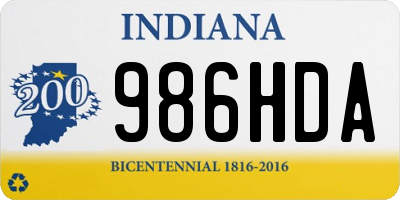 IN license plate 986HDA