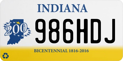 IN license plate 986HDJ