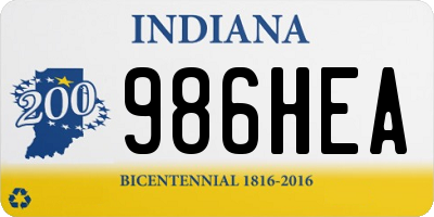 IN license plate 986HEA