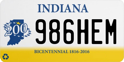 IN license plate 986HEM