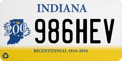 IN license plate 986HEV