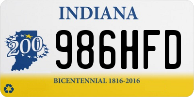 IN license plate 986HFD
