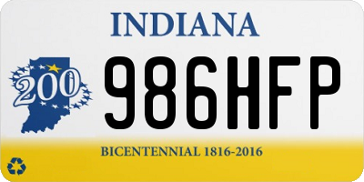 IN license plate 986HFP