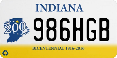 IN license plate 986HGB