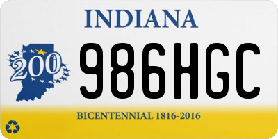 IN license plate 986HGC