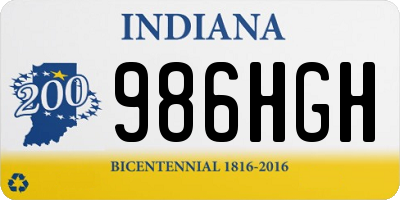 IN license plate 986HGH