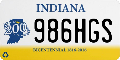 IN license plate 986HGS