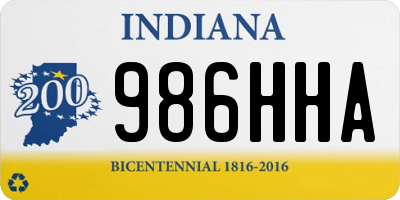 IN license plate 986HHA