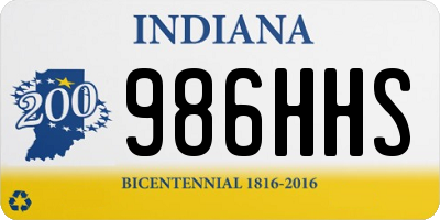 IN license plate 986HHS