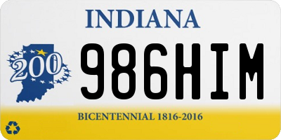 IN license plate 986HIM