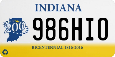 IN license plate 986HIO