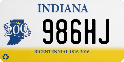 IN license plate 986HJ