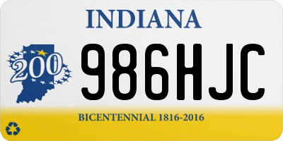 IN license plate 986HJC