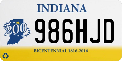 IN license plate 986HJD