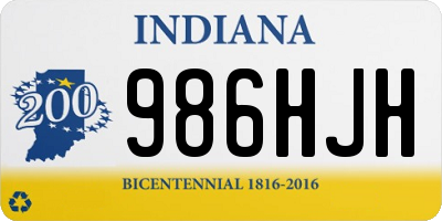 IN license plate 986HJH