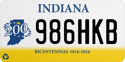 IN license plate 986HKB