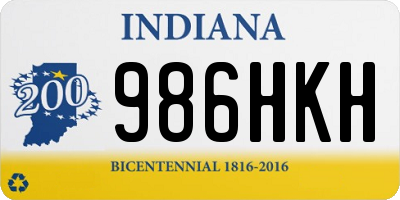 IN license plate 986HKH