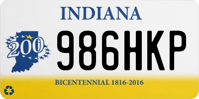 IN license plate 986HKP