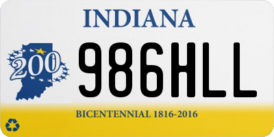 IN license plate 986HLL