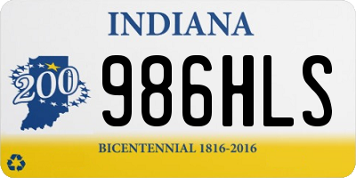 IN license plate 986HLS