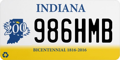 IN license plate 986HMB