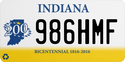 IN license plate 986HMF
