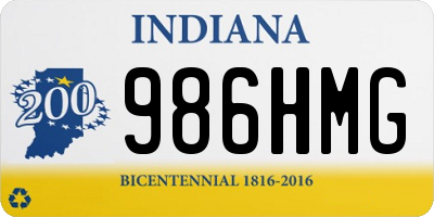 IN license plate 986HMG