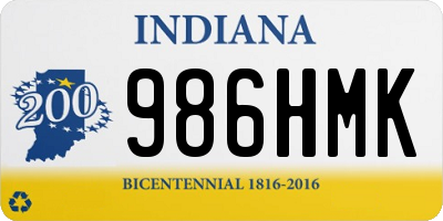 IN license plate 986HMK