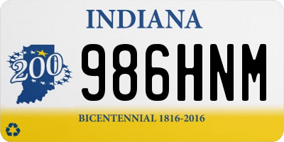 IN license plate 986HNM