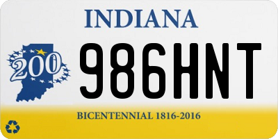 IN license plate 986HNT