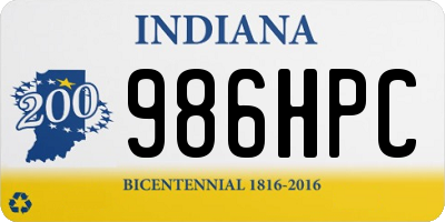 IN license plate 986HPC