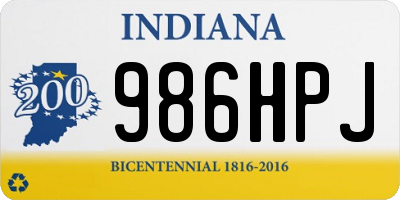 IN license plate 986HPJ