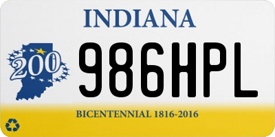 IN license plate 986HPL