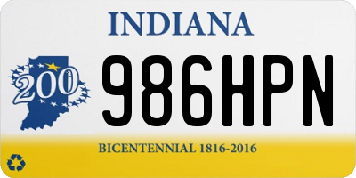 IN license plate 986HPN