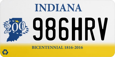IN license plate 986HRV