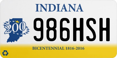 IN license plate 986HSH