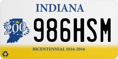 IN license plate 986HSM