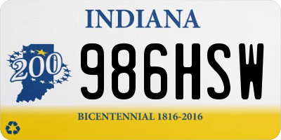 IN license plate 986HSW