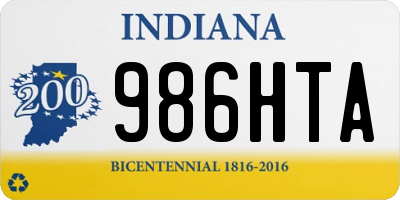 IN license plate 986HTA