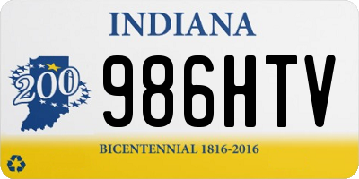 IN license plate 986HTV