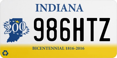 IN license plate 986HTZ