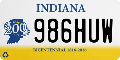 IN license plate 986HUW