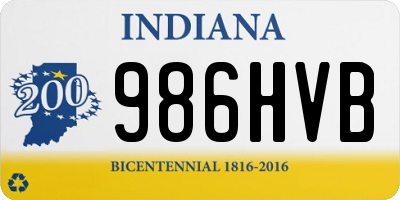 IN license plate 986HVB