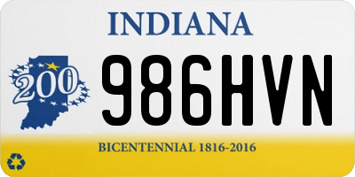 IN license plate 986HVN
