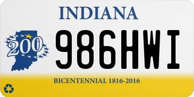 IN license plate 986HWI