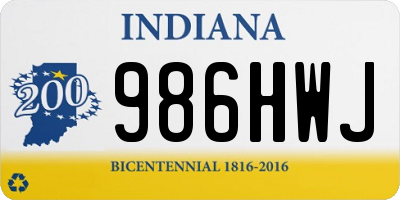 IN license plate 986HWJ